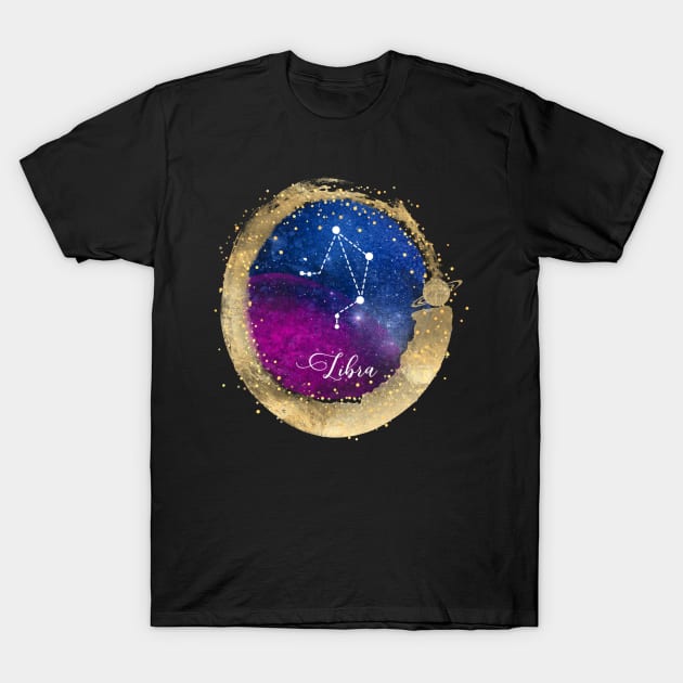 Libra Constellation T-Shirt by Underthespell